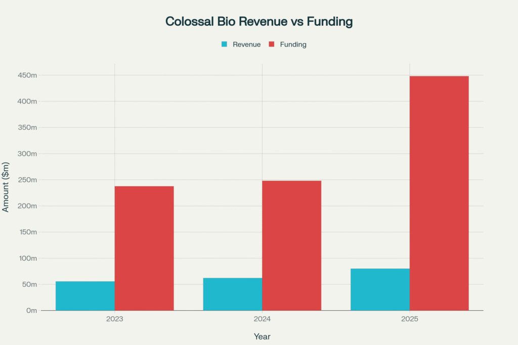Annual Revenue vs. Cumulative Funding (2023–2025)